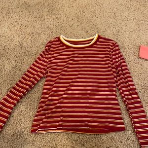 Striped Red Long Sleeve Pacsun Size Small